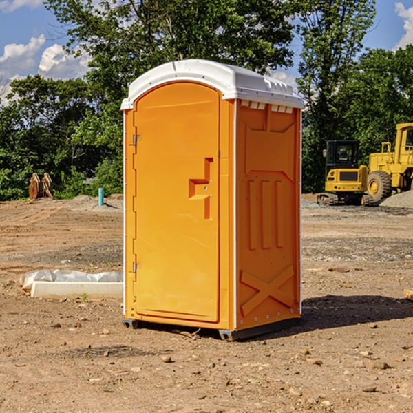 how often are the portable restrooms cleaned and serviced during a rental period in Cadogan Pennsylvania